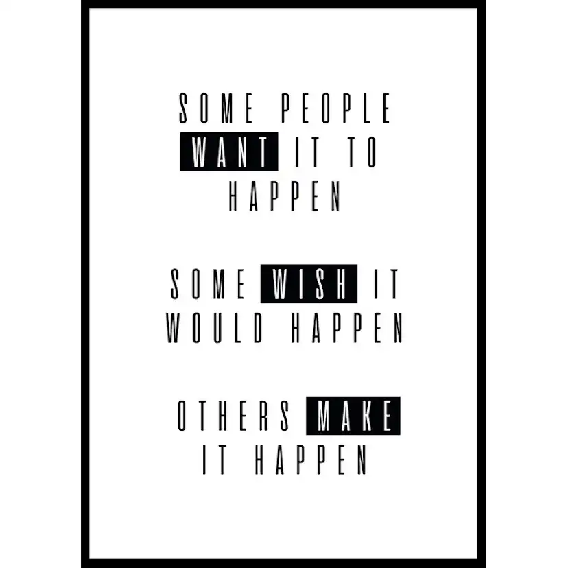 Poster Gallerix Make It Happen