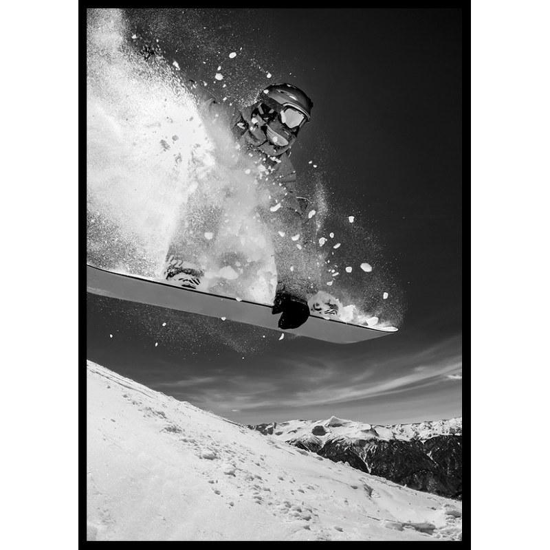 Poster Gallerix Snowboarder B&W No3