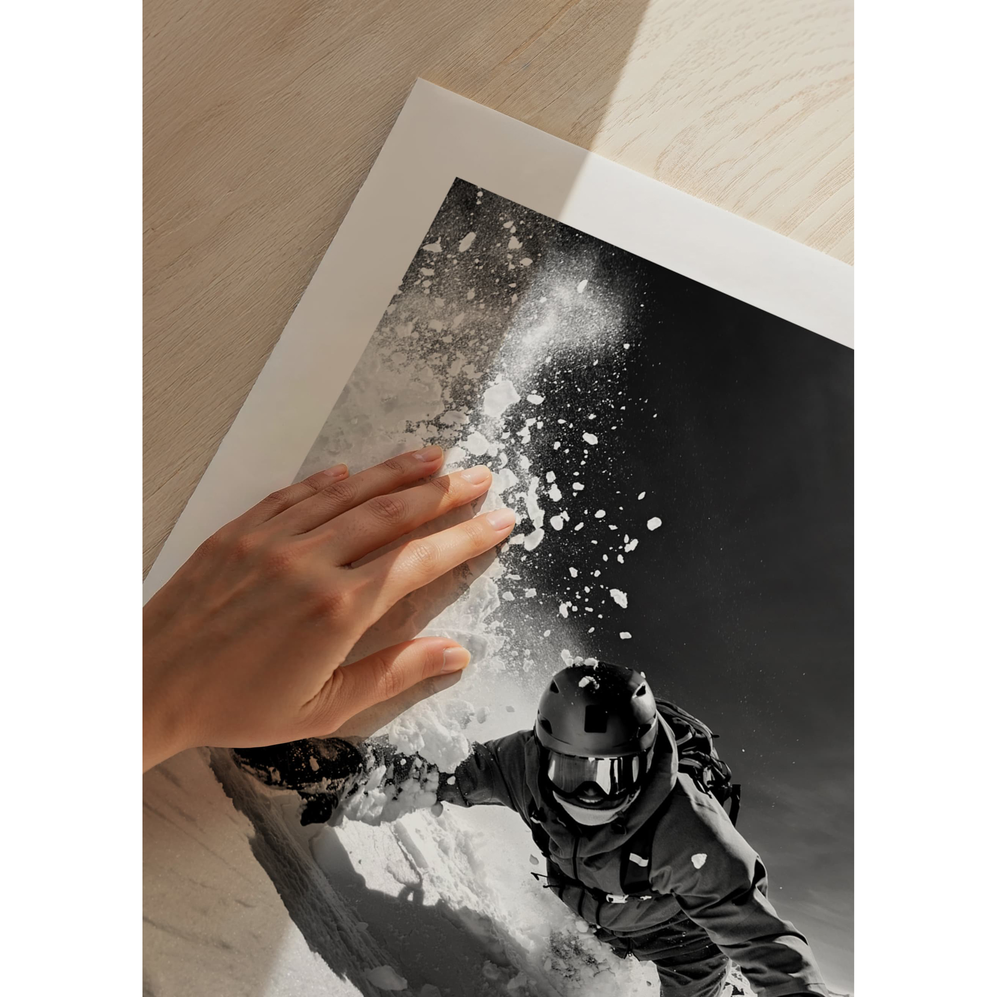 Poster Gallerix Snowboarder B&W No2