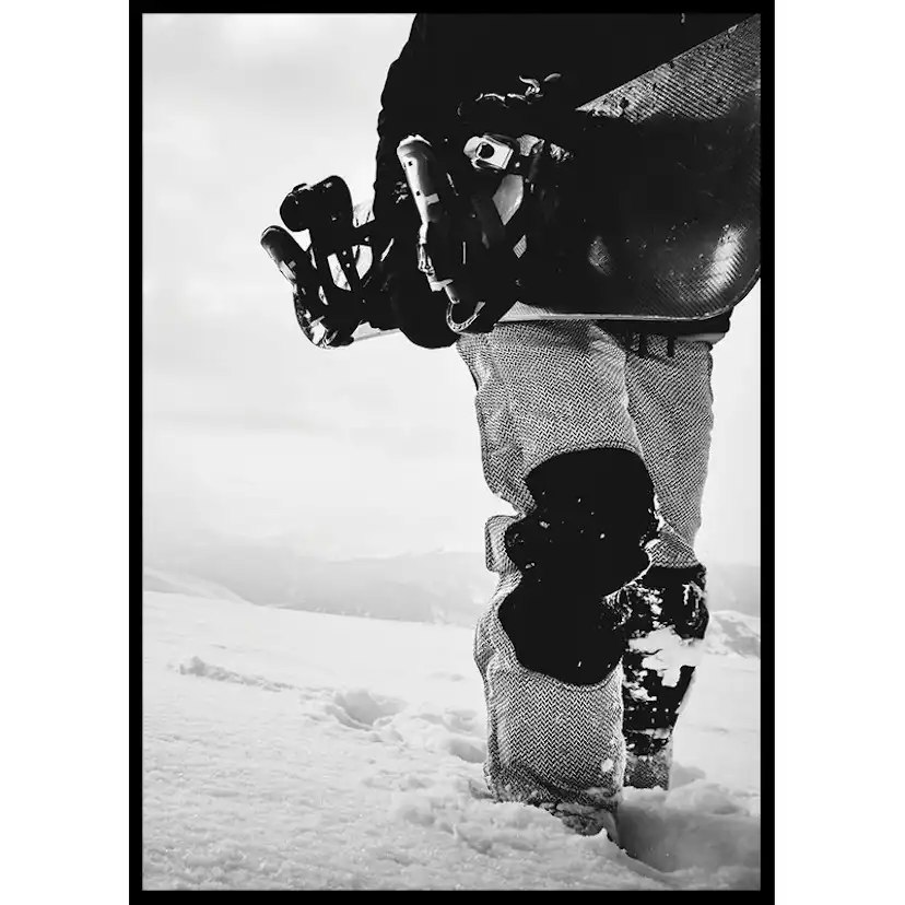 Poster Gallerix Snowboarder B&W No1