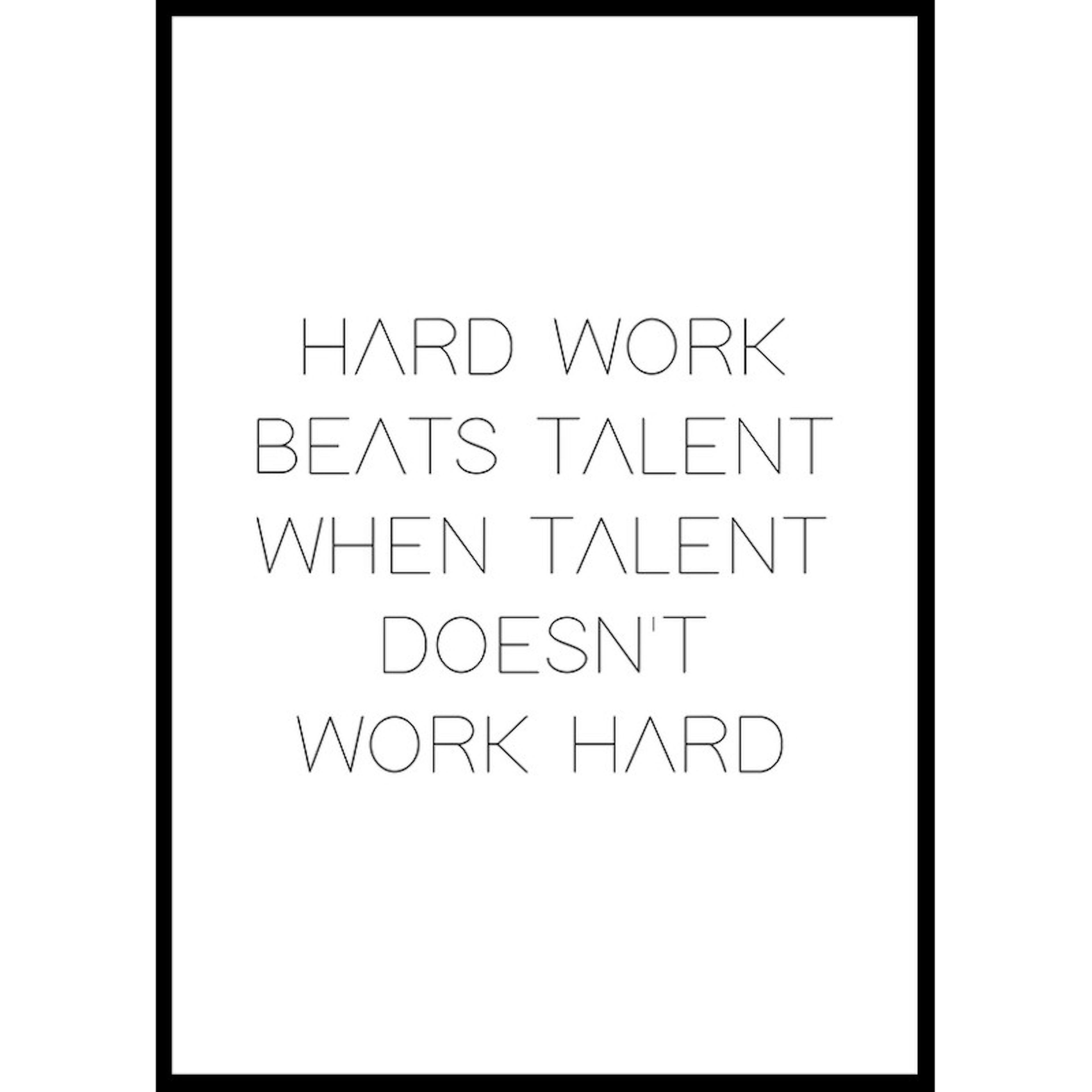 Poster Gallerix Hard Work Beats Talent