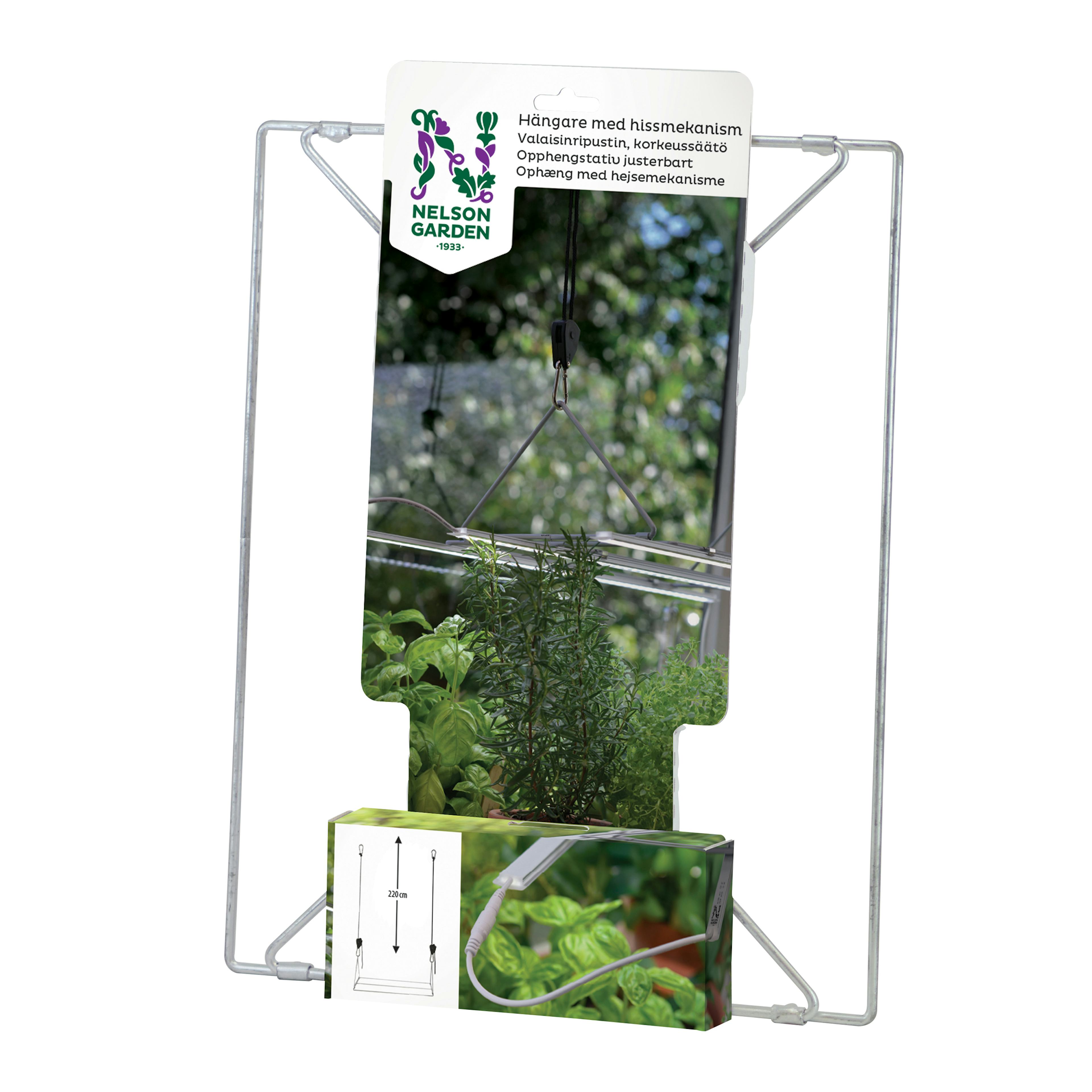 Växtbelysning Nelson Garden Hängare med Hissmekanism för Upphängning av Växter