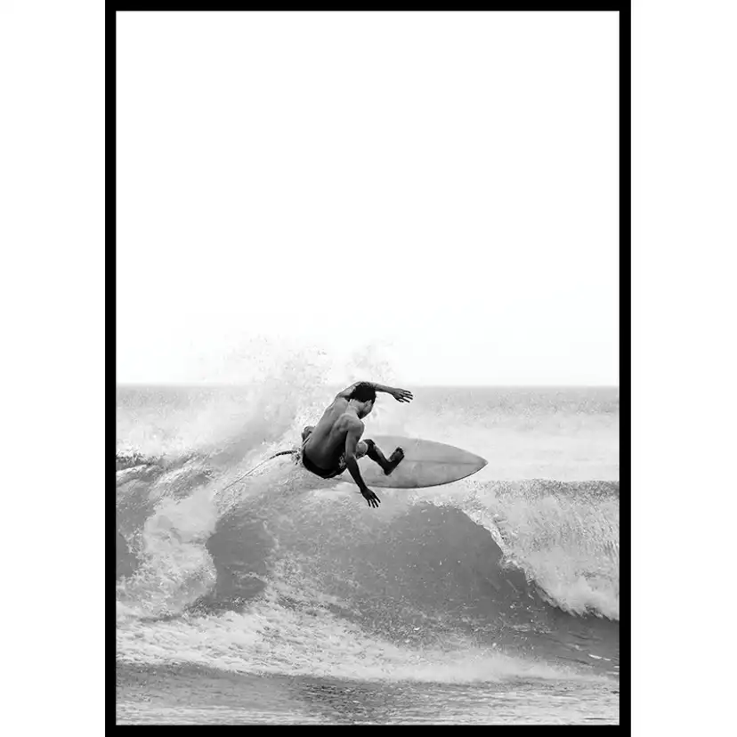 Poster Gallerix Surfer B&W