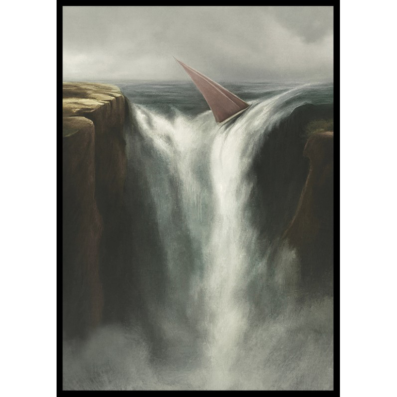 Poster Gallerix Falling Into A Waterfall