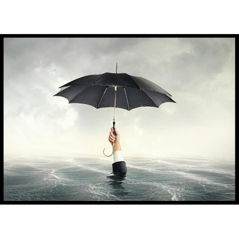 Poster Gallerix Drowning With An Umbrella