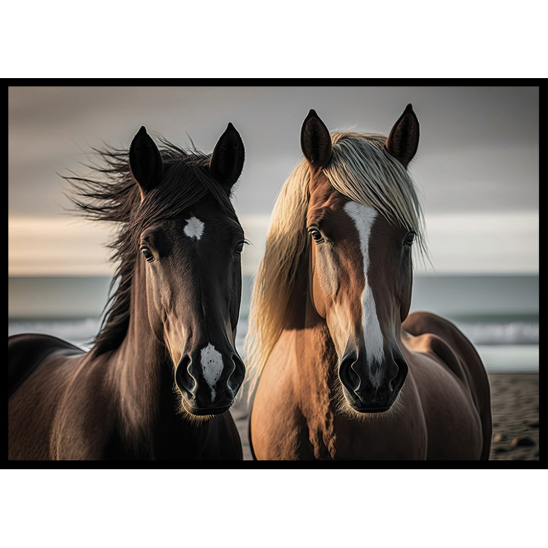 Poster Gallerix Brown Horses