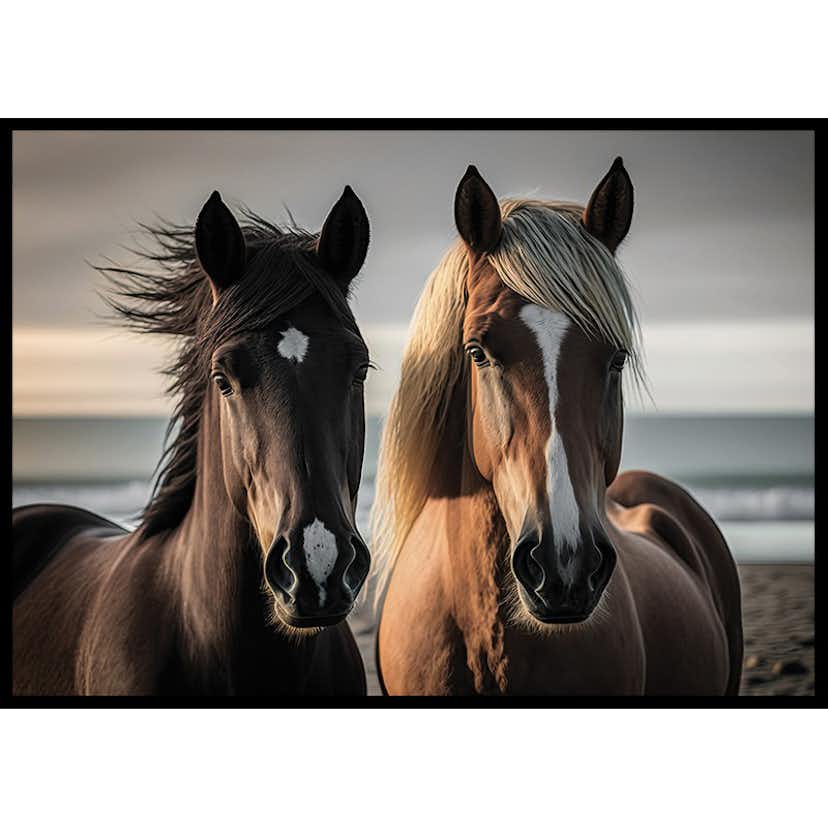 Poster Gallerix Brown Horses