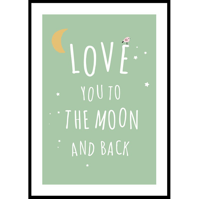 Poster Gallerix To The Moon In Green