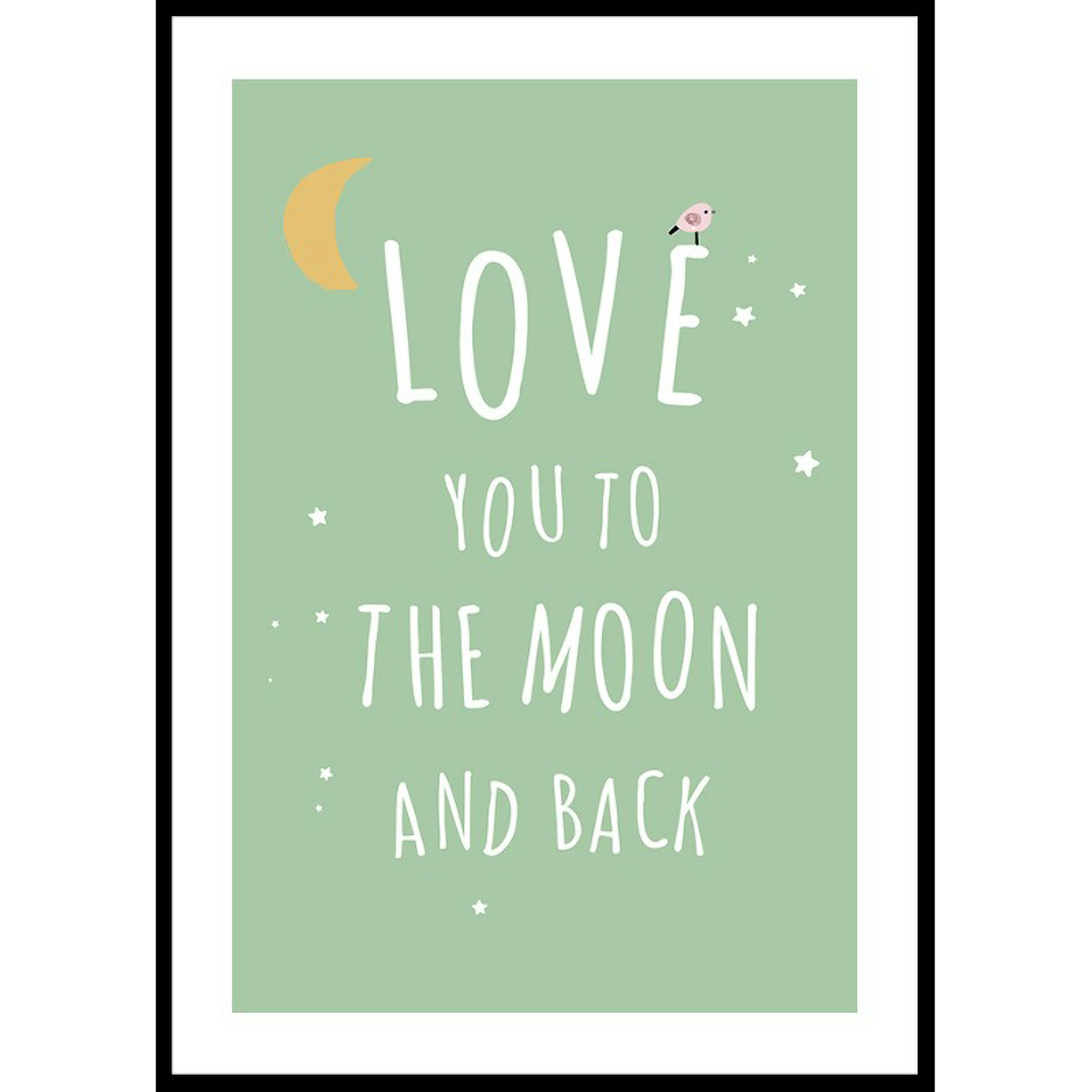 Poster Gallerix To The Moon In Green