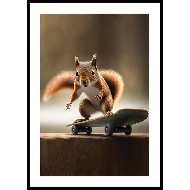 Poster Gallerix Skating Squirrel