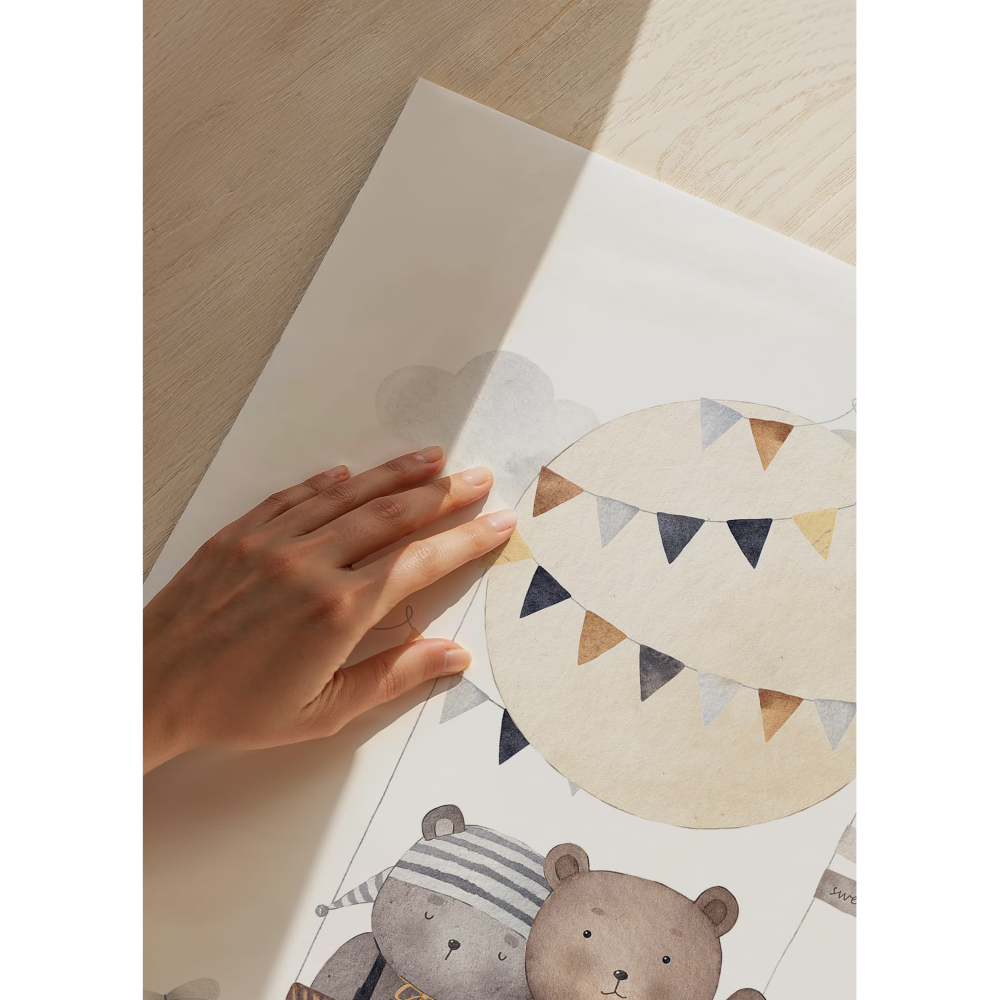 Poster Gallerix Bear Friends In Hot Air Balloon