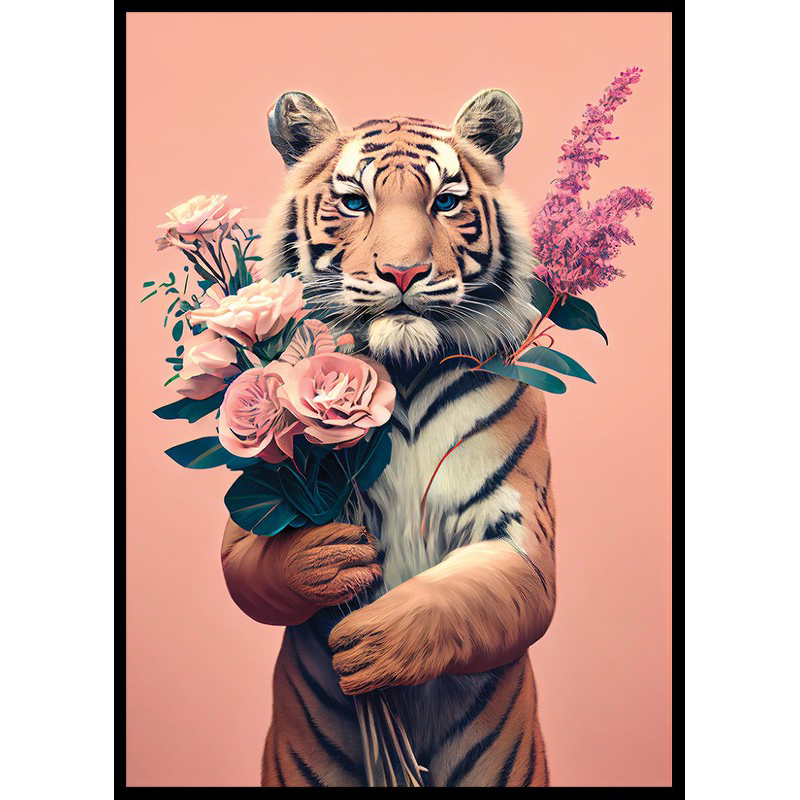 Poster Gallerix Tiger Bouquet