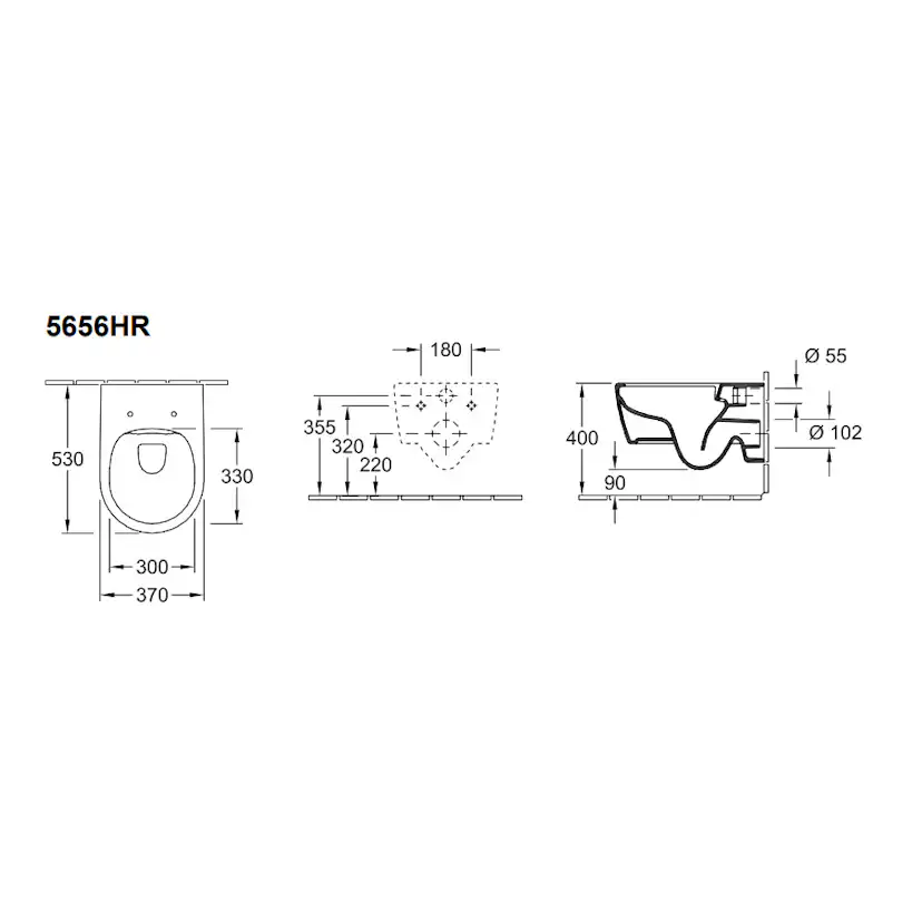 Vägghängd Toalettstol Villeroy & Boch Avento