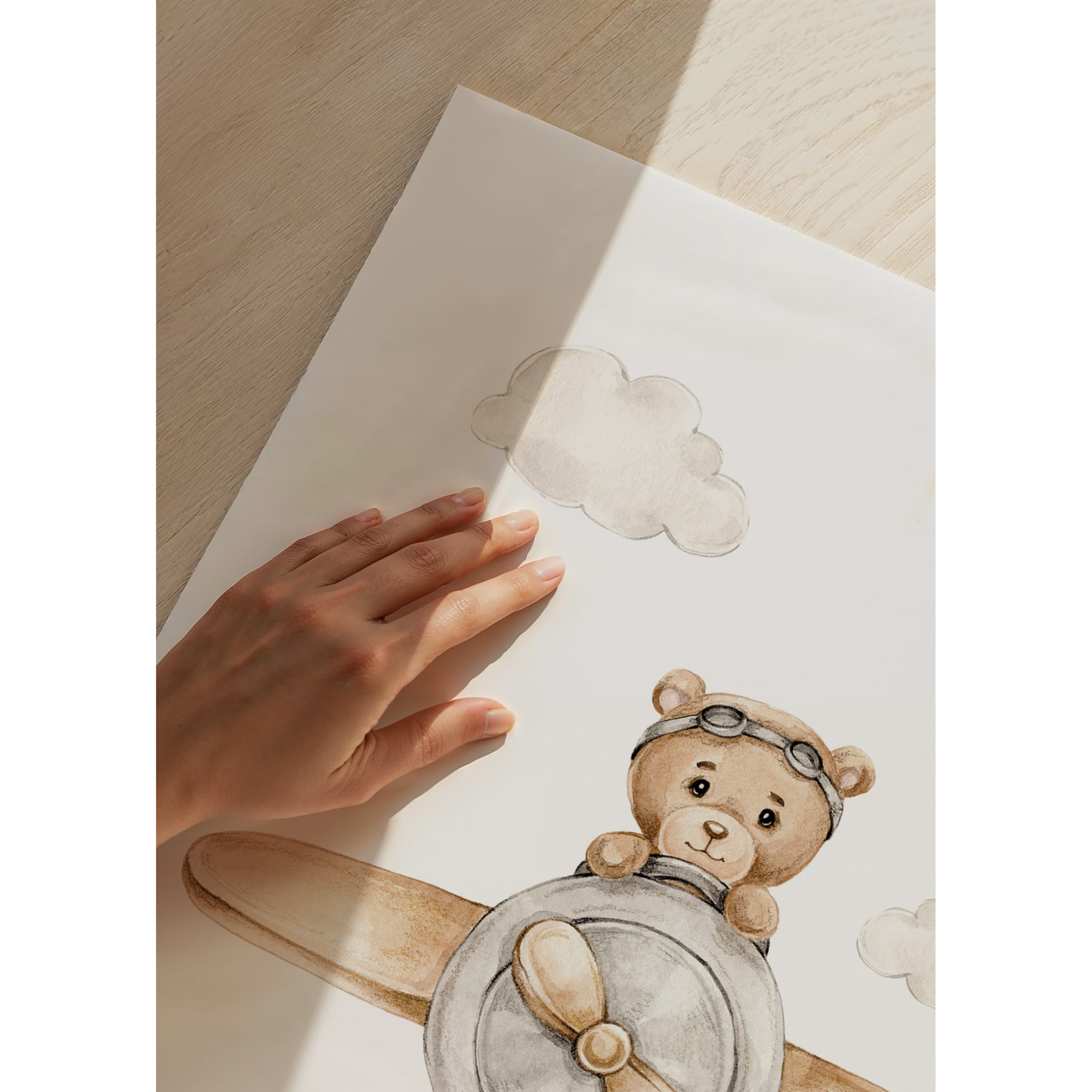 Poster Gallerix Teddy Bear In Airplane