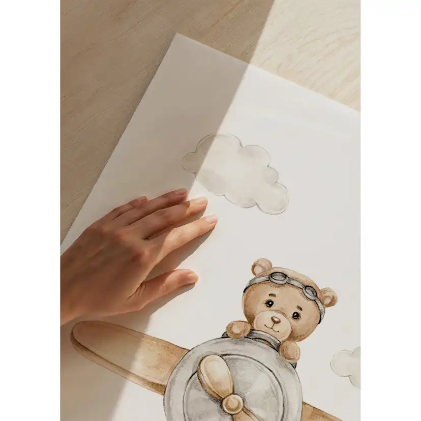 Poster Gallerix Teddy Bear In Airplane