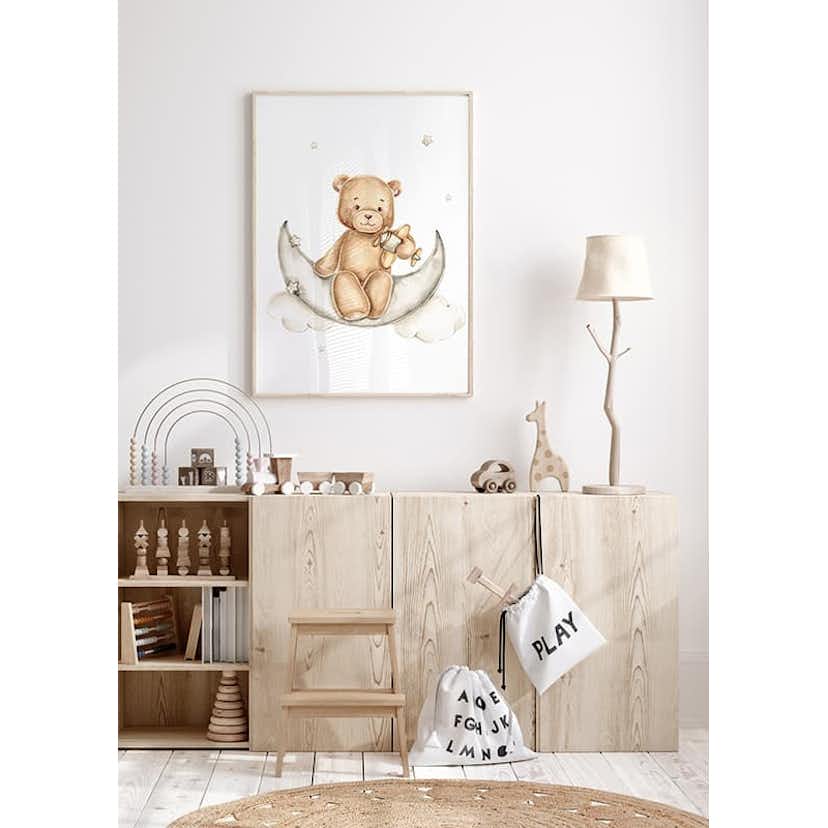 Poster Gallerix Teddy Bear On The Moon