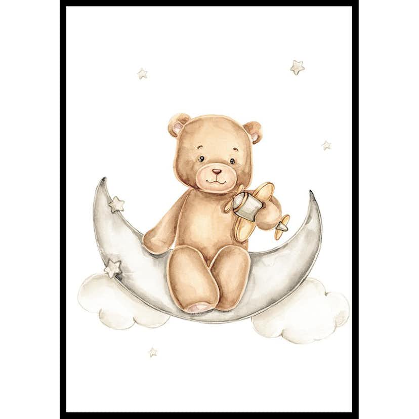 Poster Gallerix Teddy Bear On The Moon