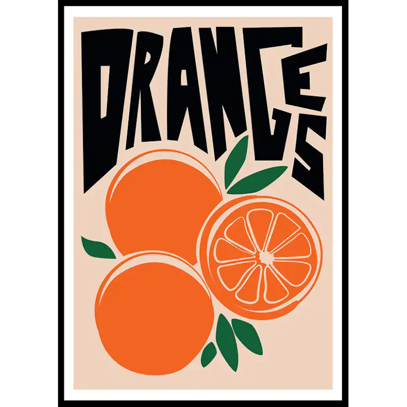 Poster Gallerix Oranges Vintage Retro