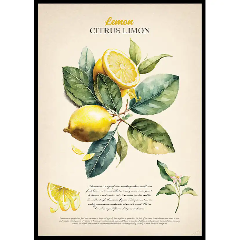 Poster Gallerix Lemon Citrus Limon