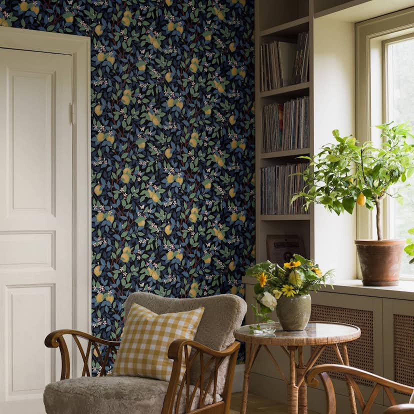 Tapet Boråstapeter Citronträd 5703