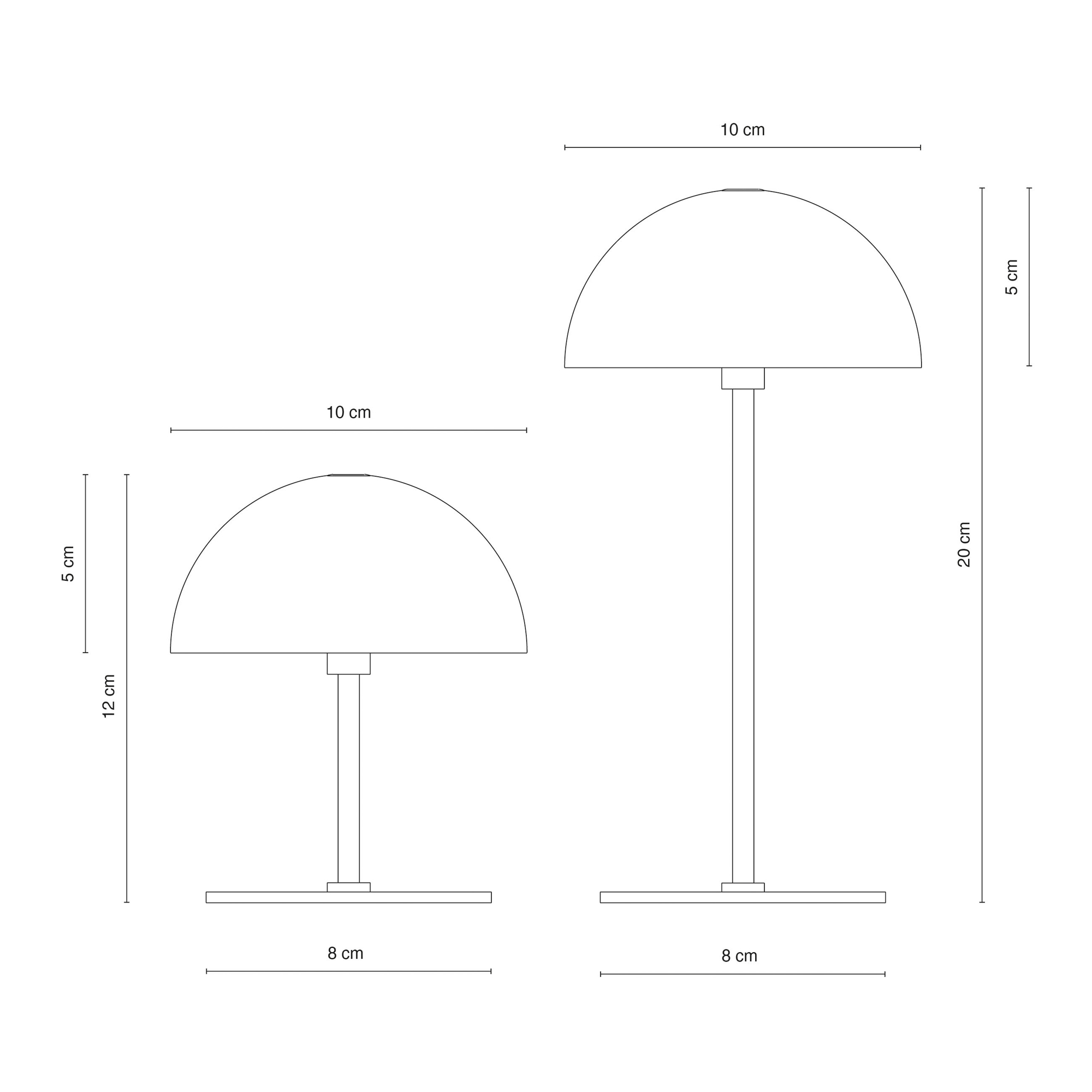 Bordslampa Dyberg Larsen Along Mini 2-pack LED och Touchfunktion