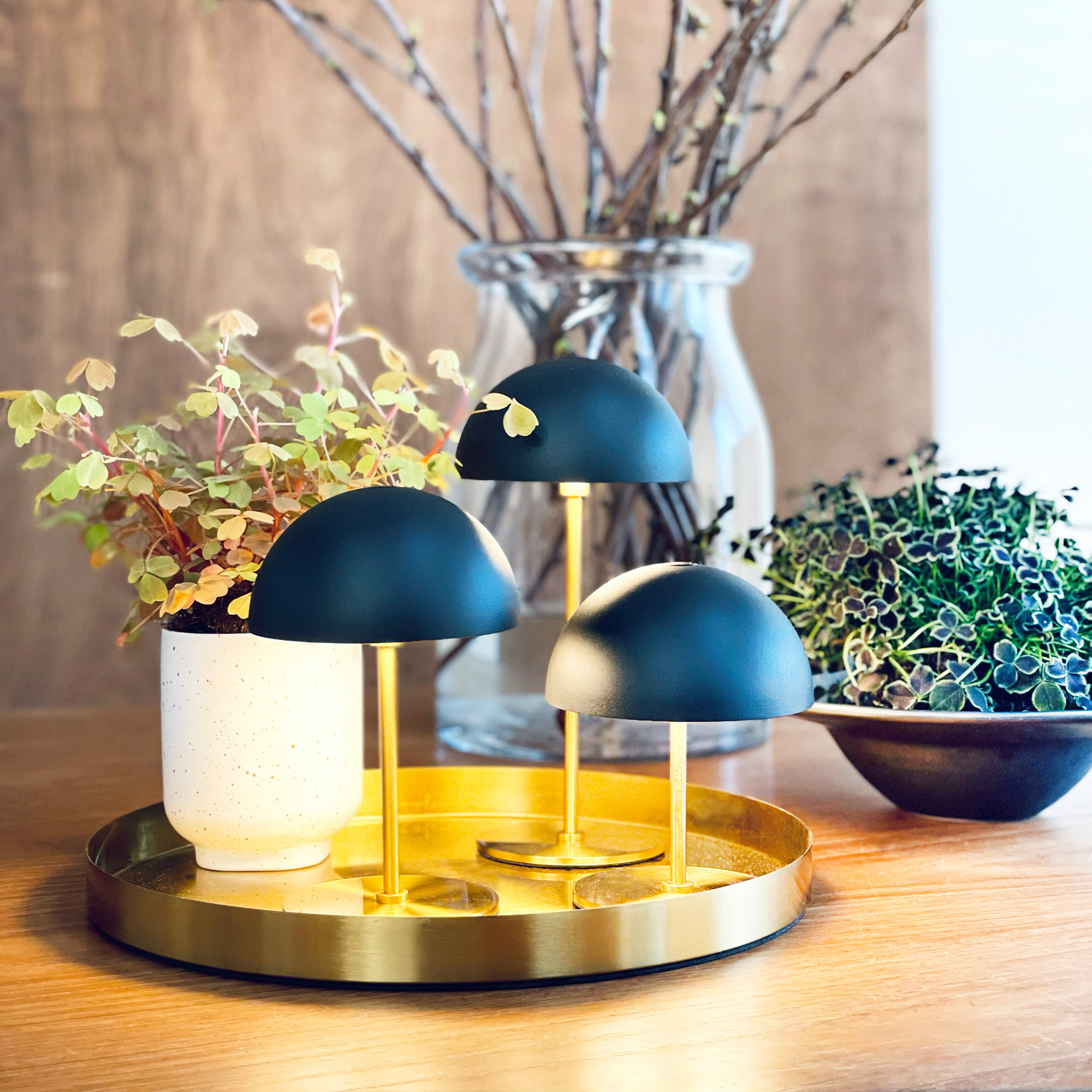 Bordslampa Dyberg Larsen Along Mini 3-pack med Bricka