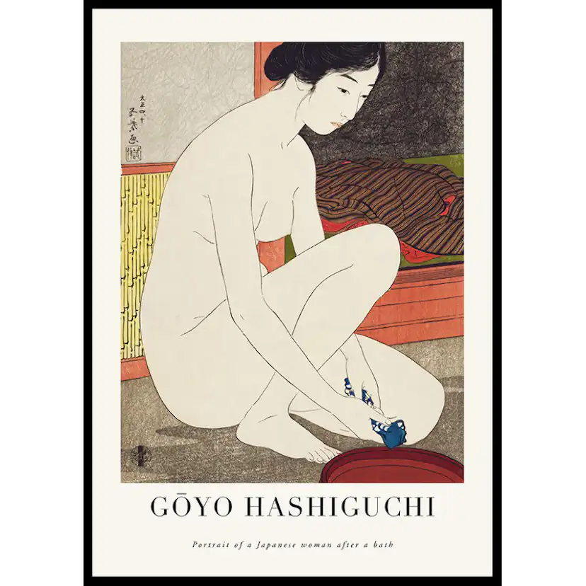 Poster Gallerix Portrait Of A Japanese Woman After A Bath By Goyō Hashiguchi