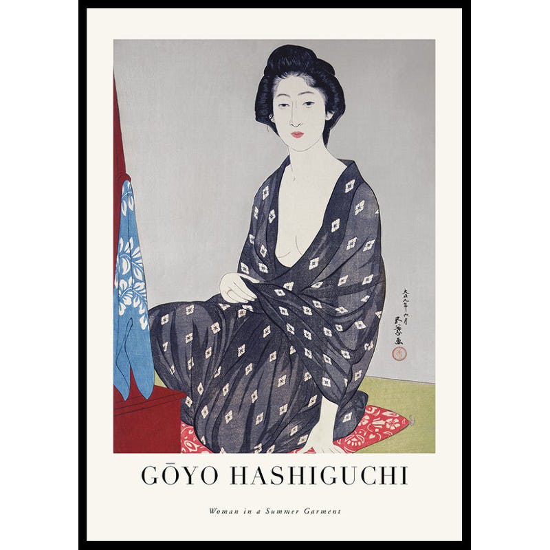 Poster Gallerix Woman In A Summer Garment By Goyo Hashiguchi