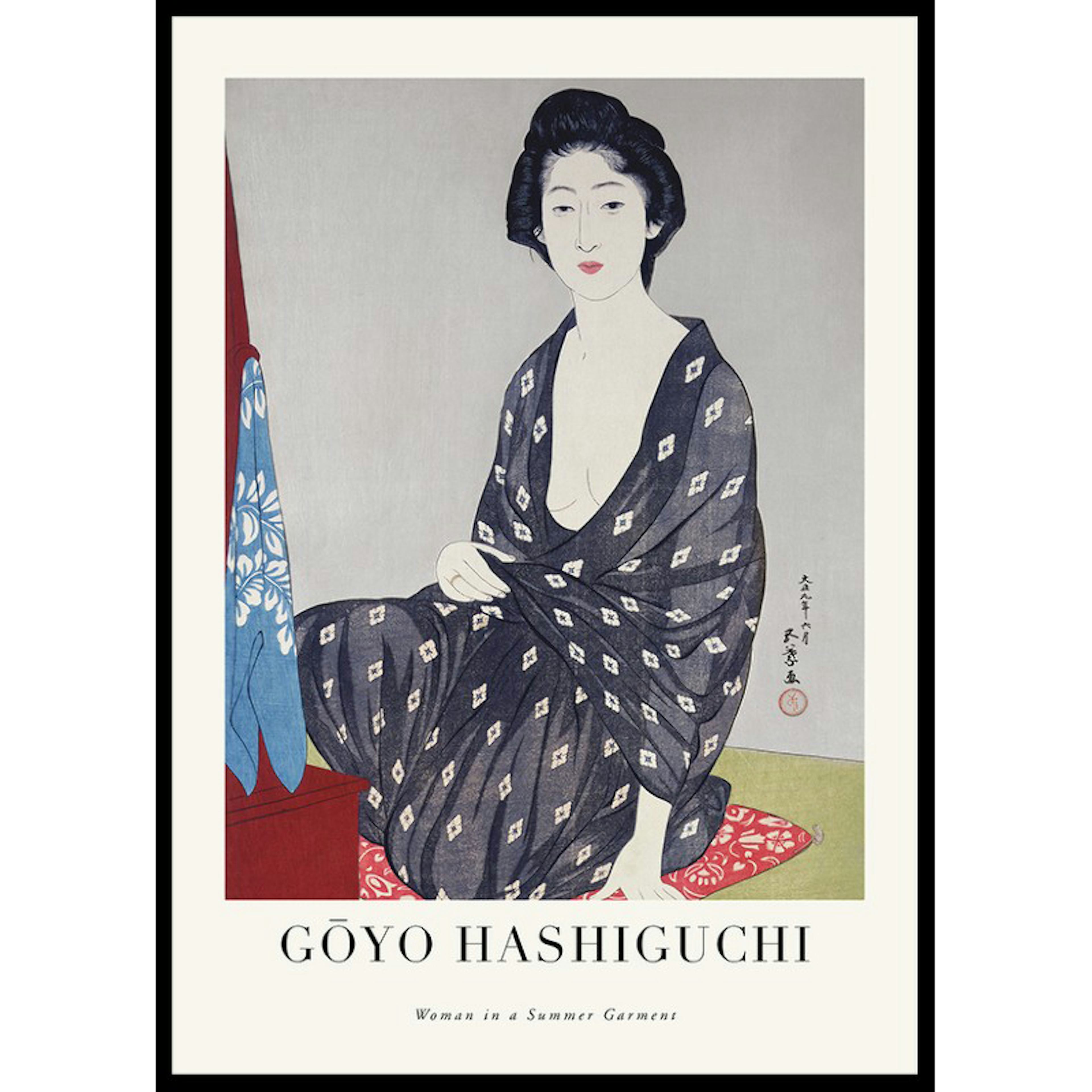 Poster Gallerix Woman In A Summer Garment By Goyo Hashiguchi