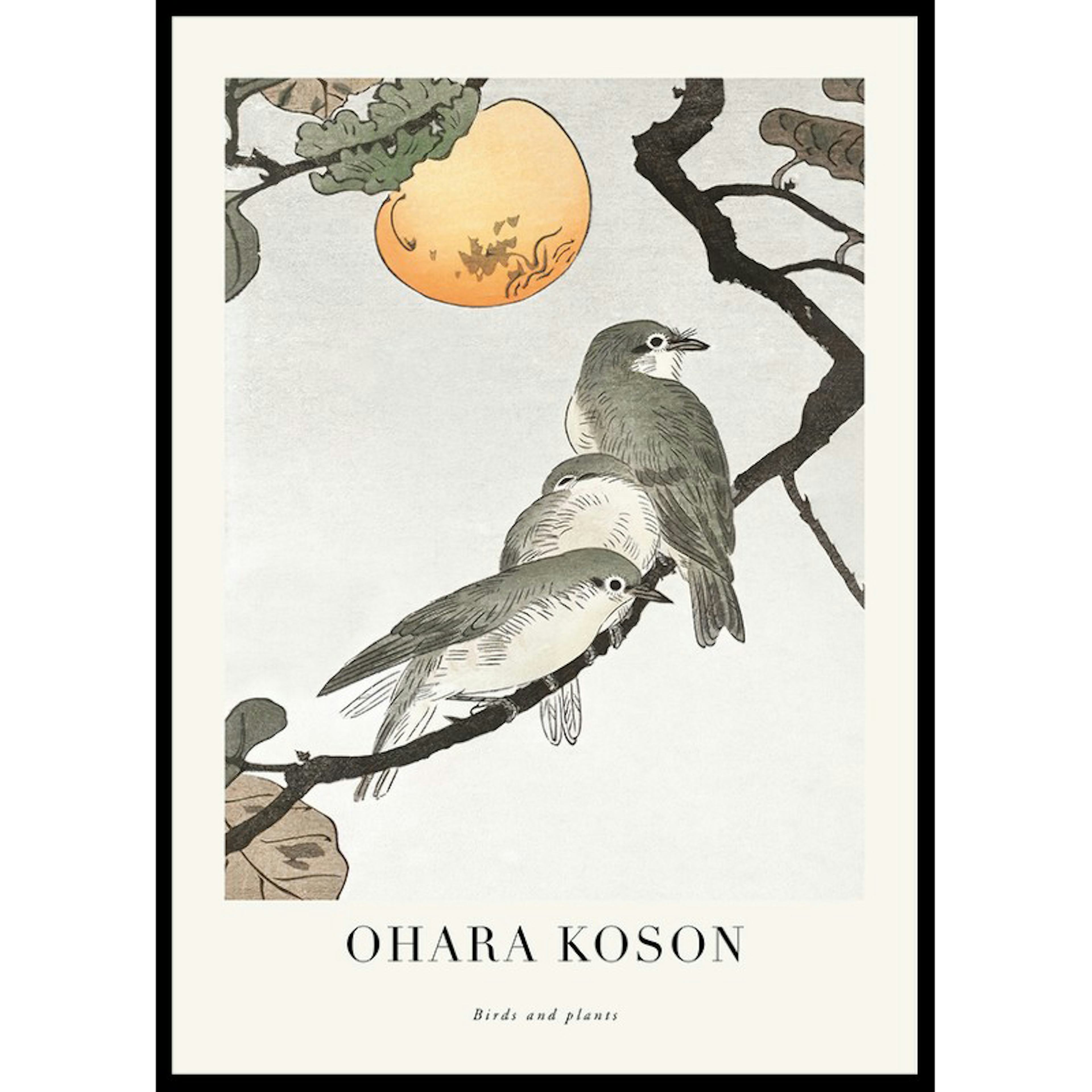 Poster Gallerix Birds And Plants No1 By Ohara Koson
