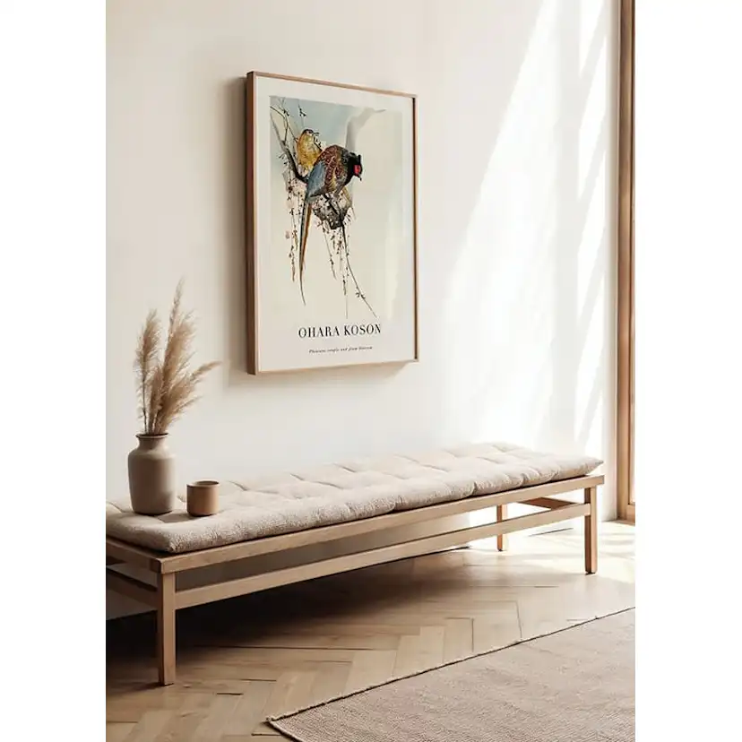 Poster Gallerix Pheasant Couple And Plum Blossom By Ohara Koson