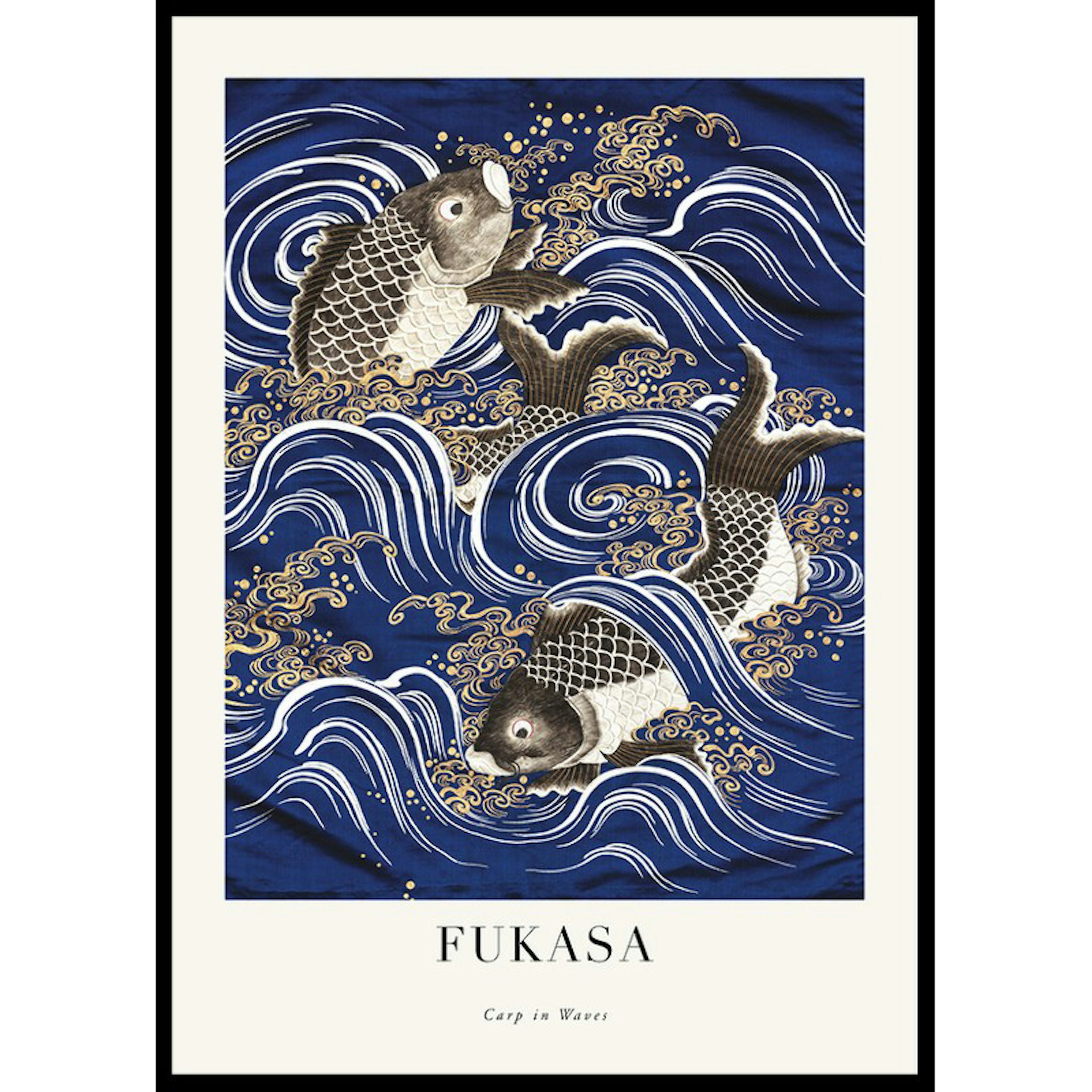 Poster Gallerix Carp In Waves Fukasa