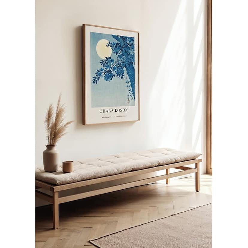 Poster Gallerix Blossoming Cherry On A Moonlit Night By Ohara Koson