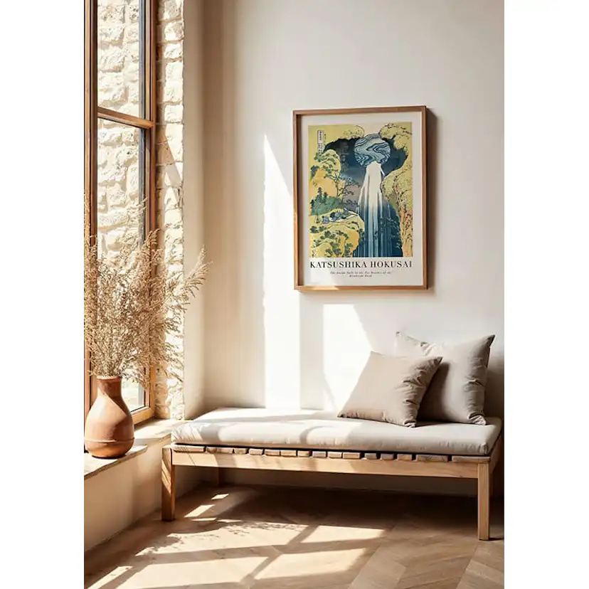 Poster Gallerix The Amida Falls In The Far Reaches Of The Kisokaidō Road By Katsushika Hokusai