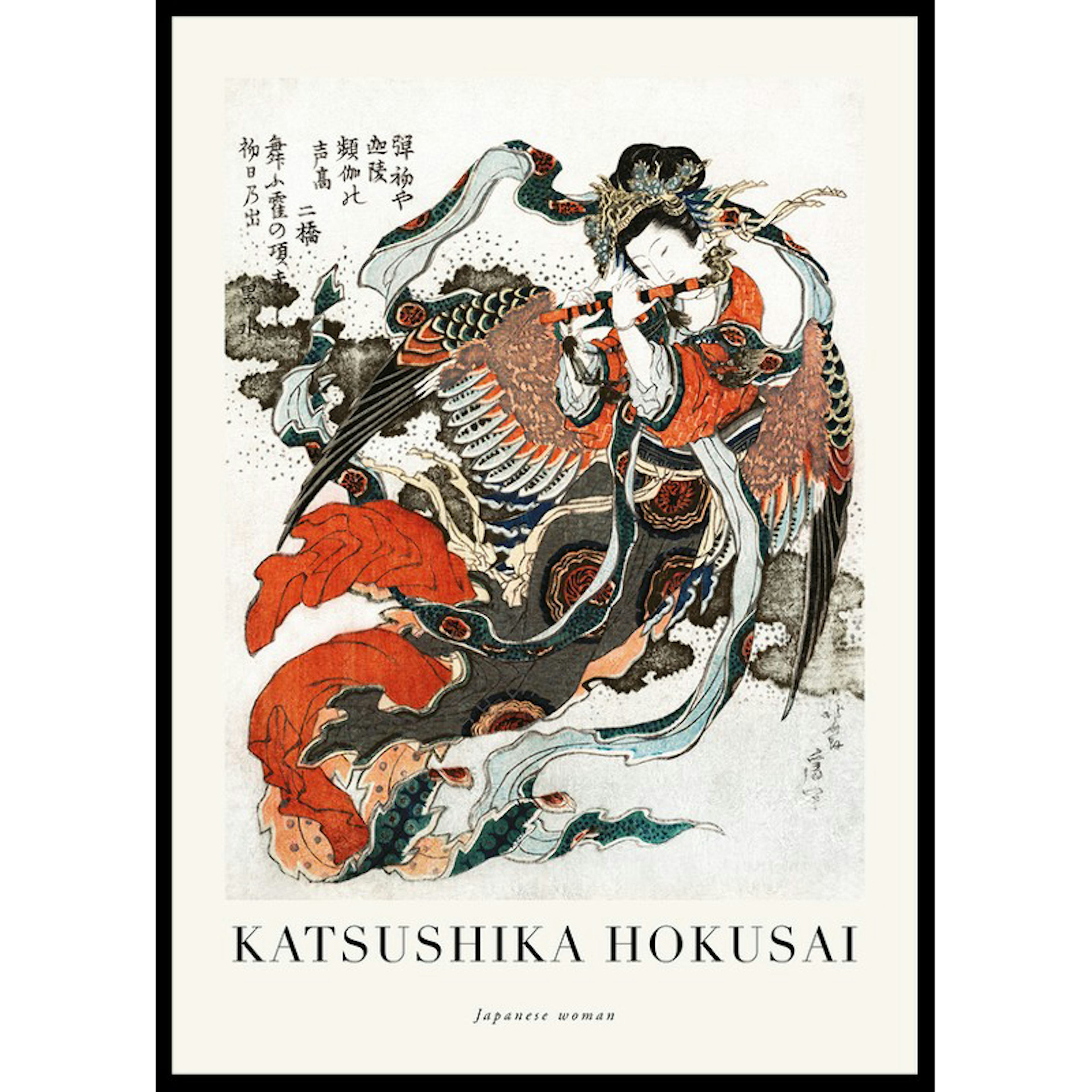 Poster Gallerix Japanese Woman By Katsushika Hokusai