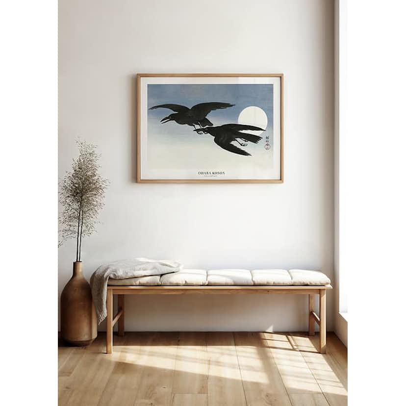 Poster Gallerix Crows At Full Moon By Ohara Koson