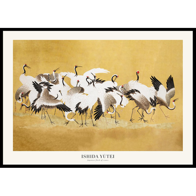Poster Gallerix Japanese Flock Of Cranes By Ishida Yūtei