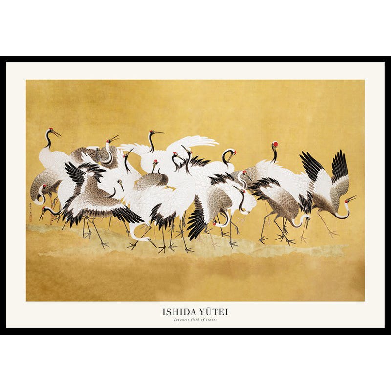 Poster Gallerix Japanese Flock Of Cranes By Ishida Yūtei