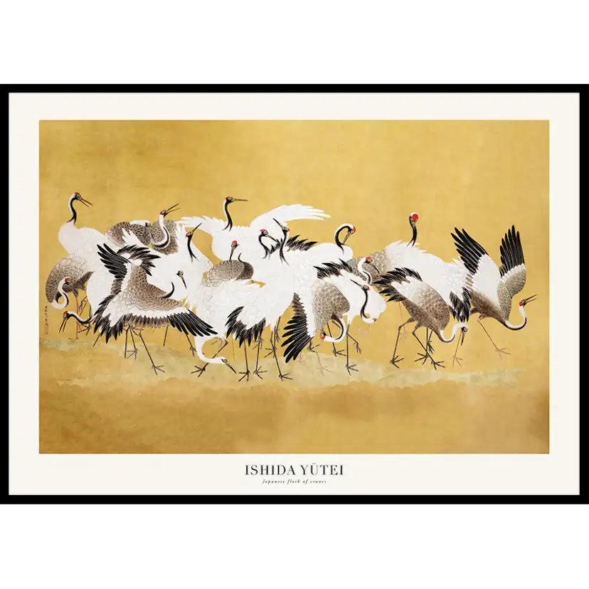Poster Gallerix Japanese Flock Of Cranes By Ishida Yūtei