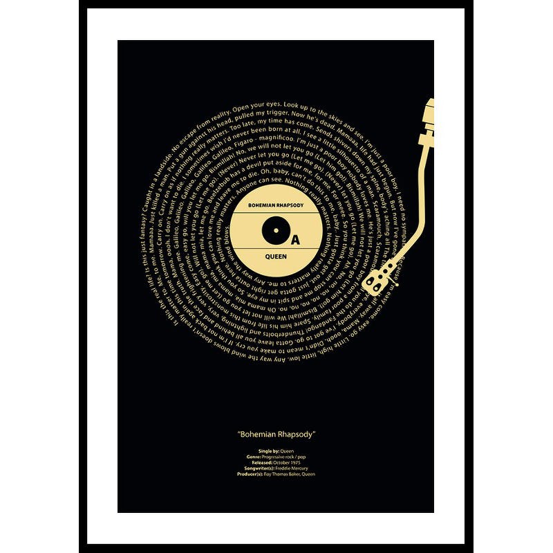 Poster Gallerix Bohemian Rhapsody Vinyl By Queen