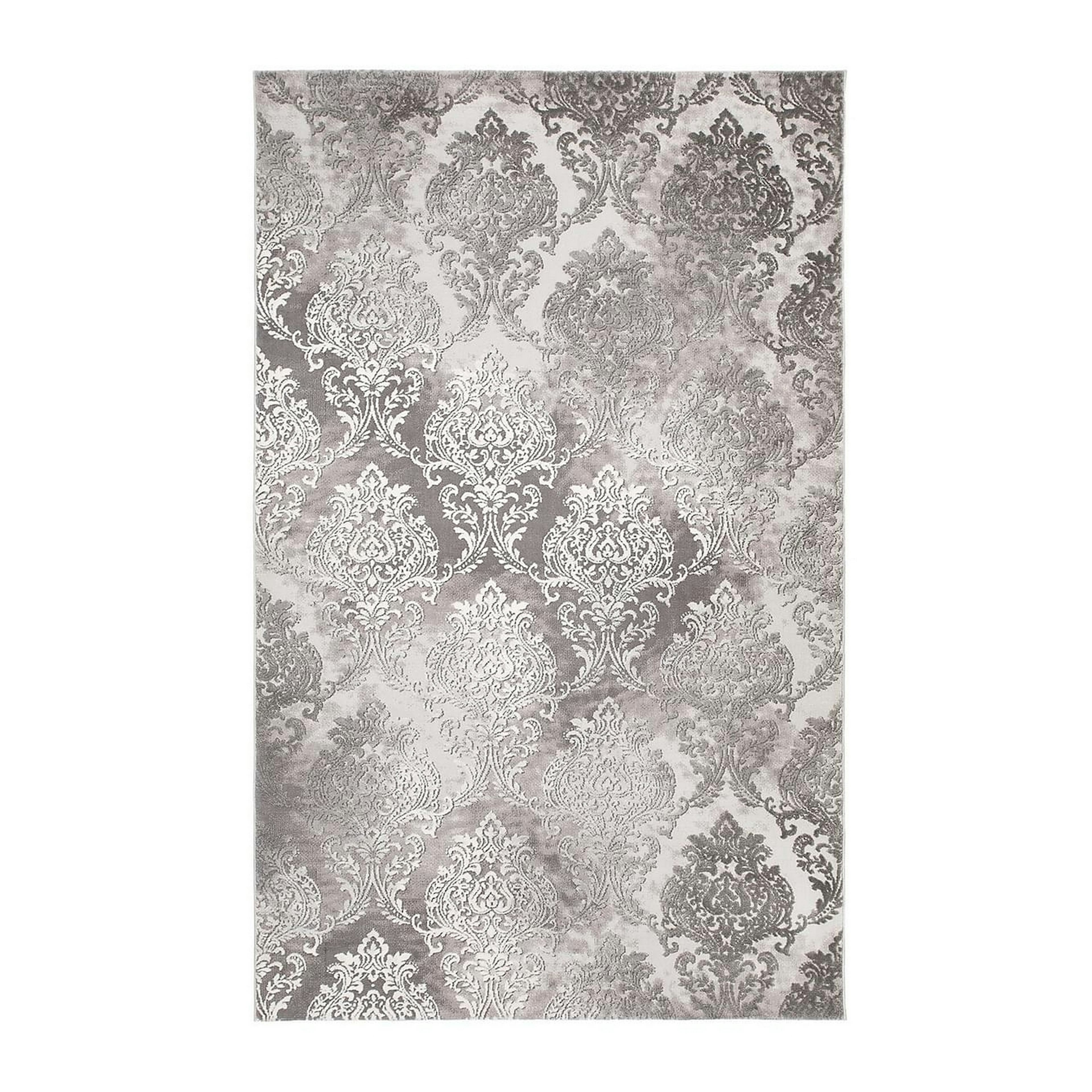 Friezematta KM Carpets Galya Medaljong Grå