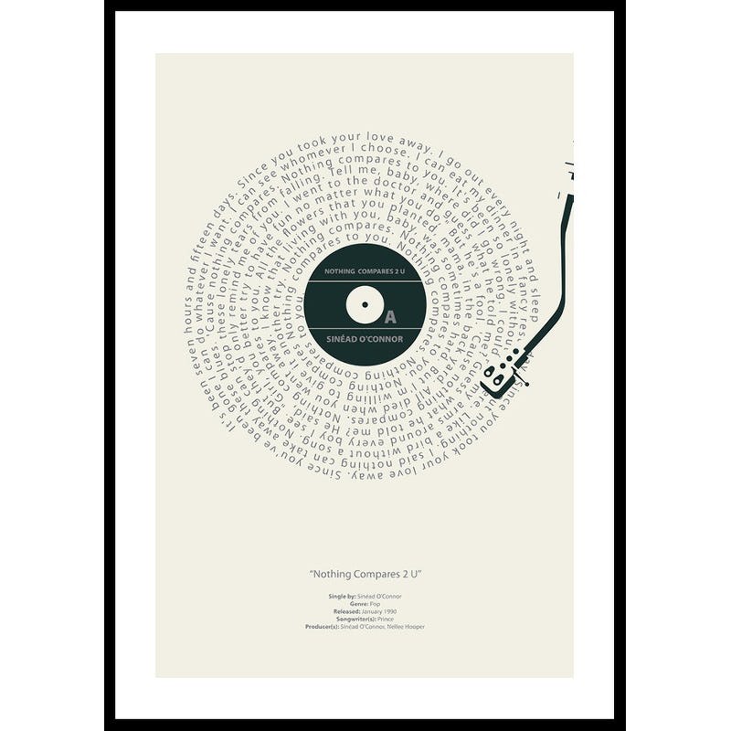 Poster Gallerix Nothing Compares 2 U Vinyl By Sinead O Connor