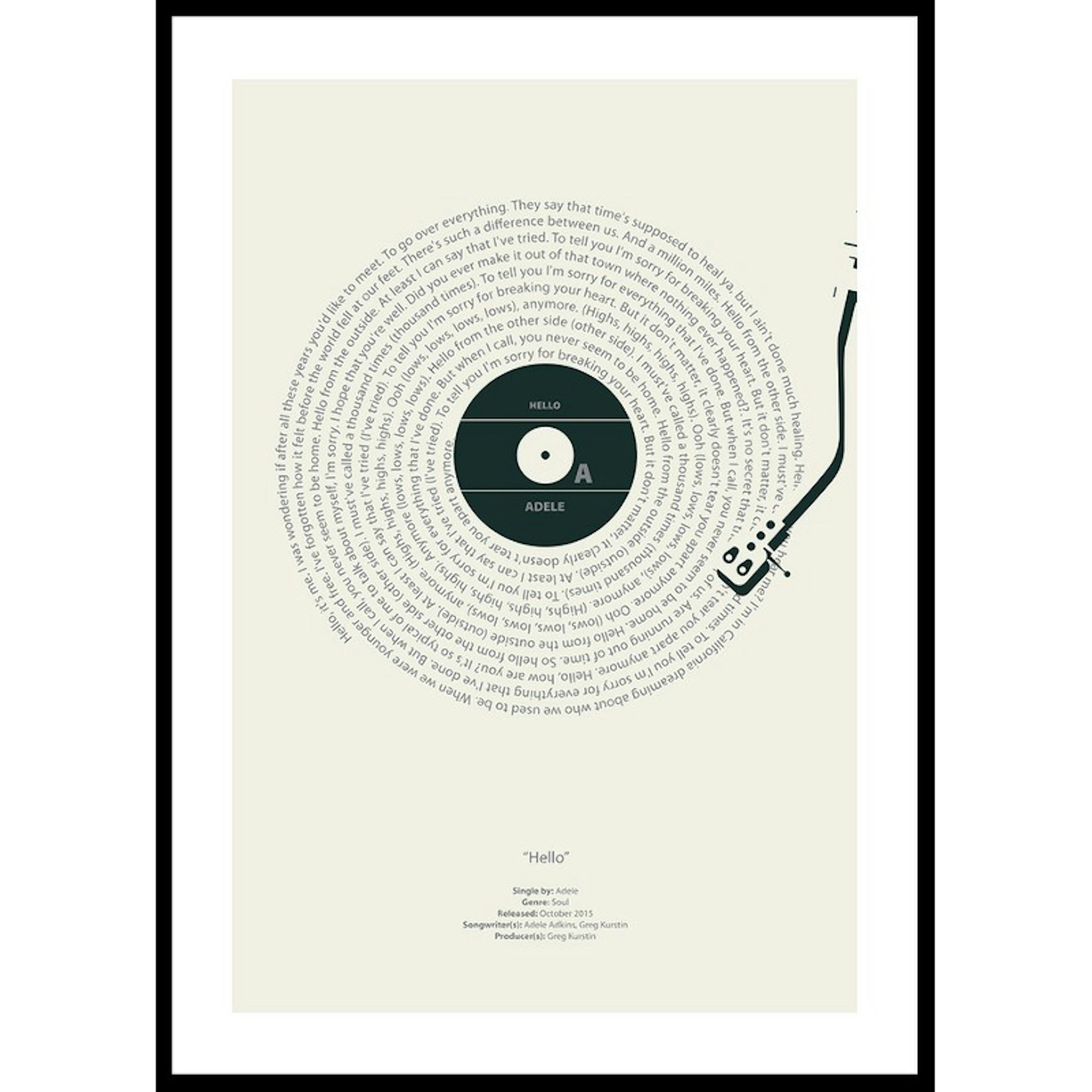 Poster Gallerix Hello Vinyl By Adele