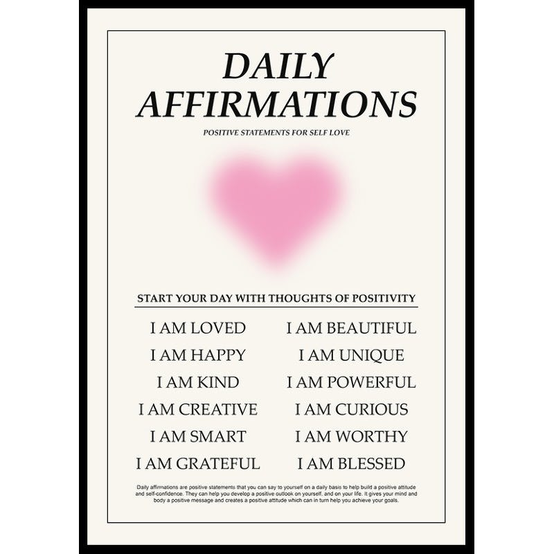 Poster Gallerix Daily Affirmations