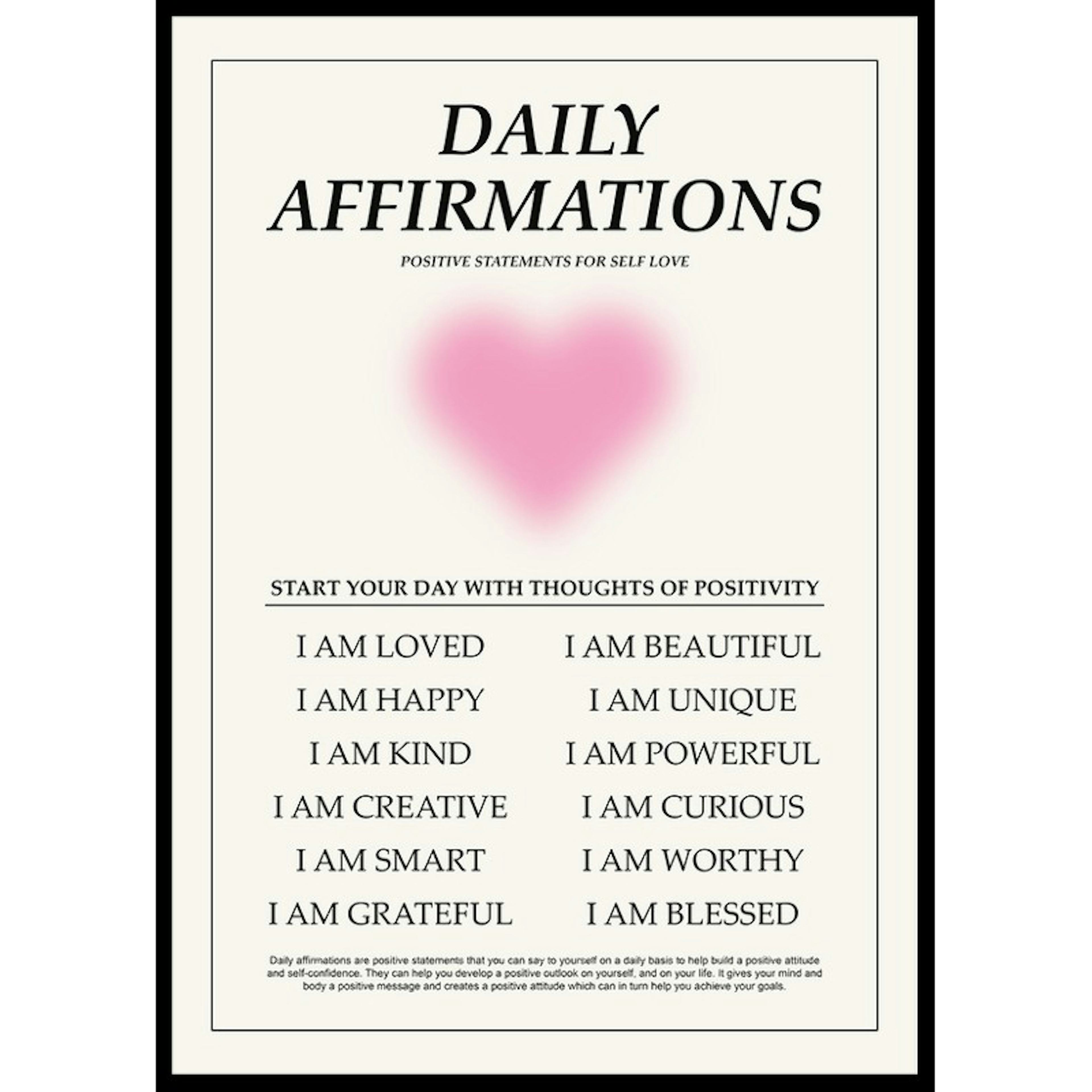 Poster Gallerix Daily Affirmations