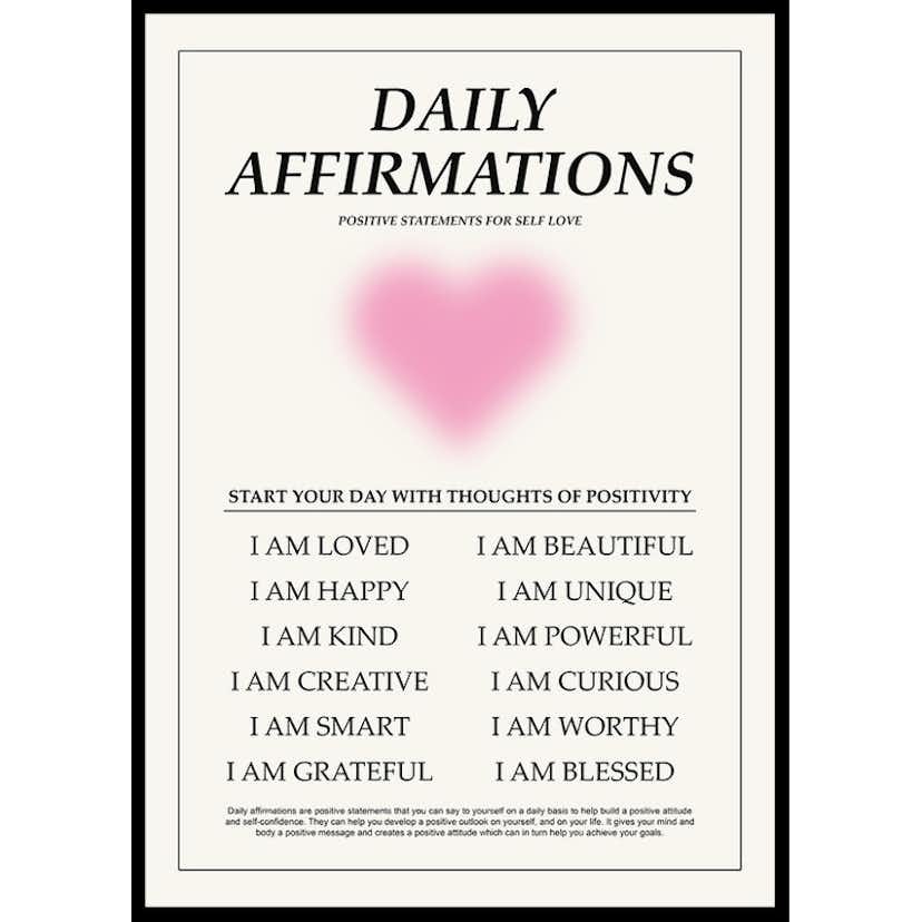Poster Gallerix Daily Affirmations