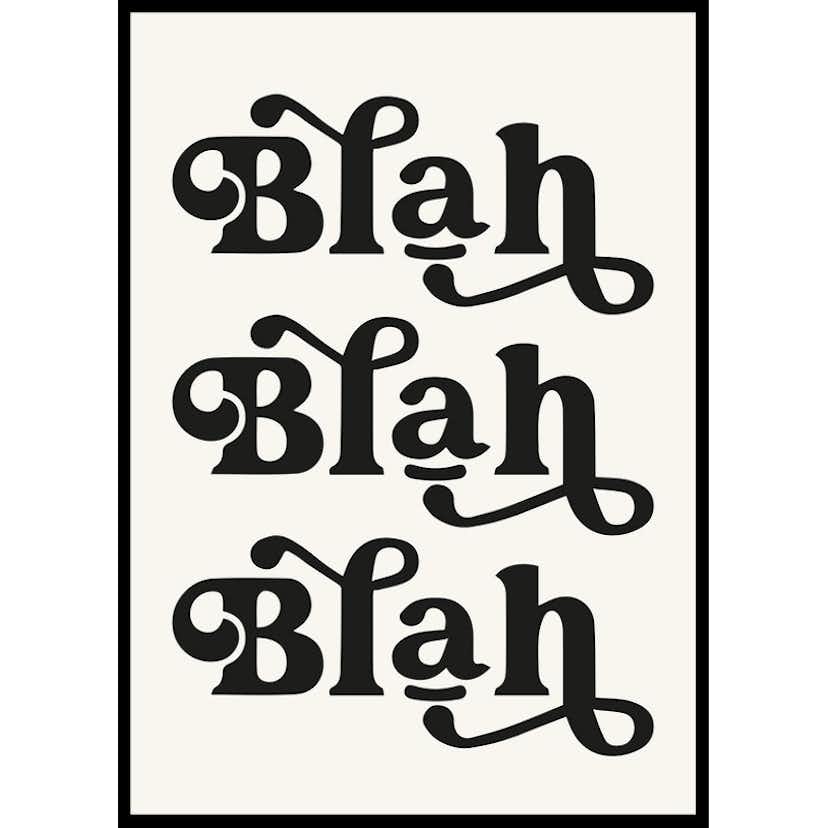 Poster Gallerix Blah Blah Blah