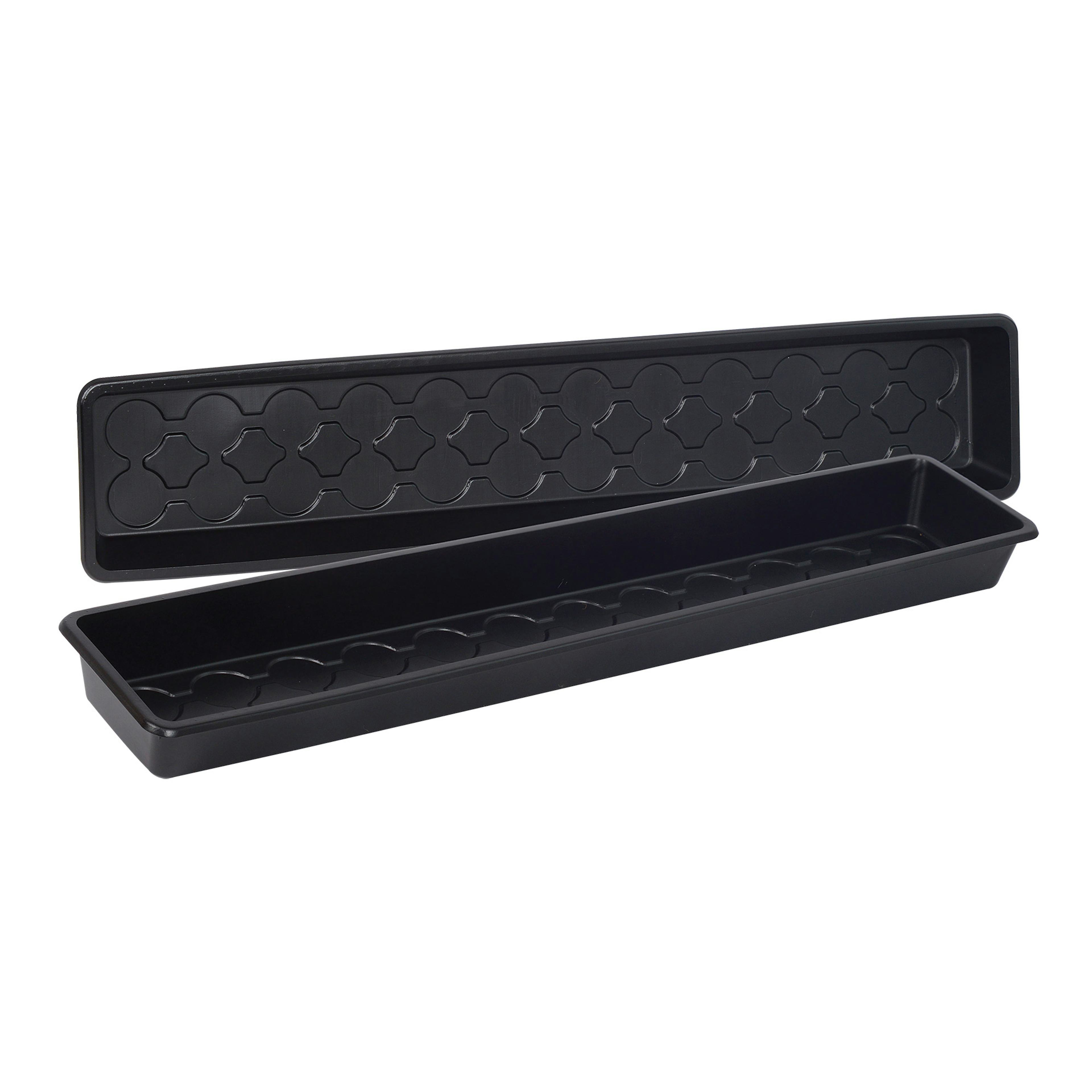 Odlingstråg Nelson Garden Svart i Återvunnen Plast 14x68 cm