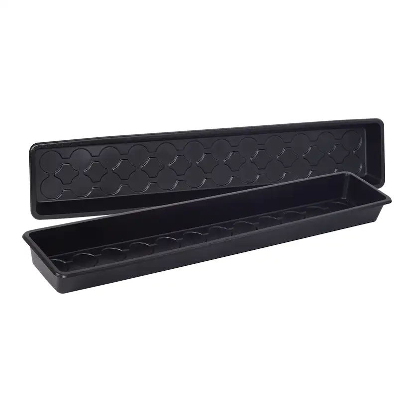 Odlingstråg Nelson Garden Svart i Återvunnen Plast 14x68 cm