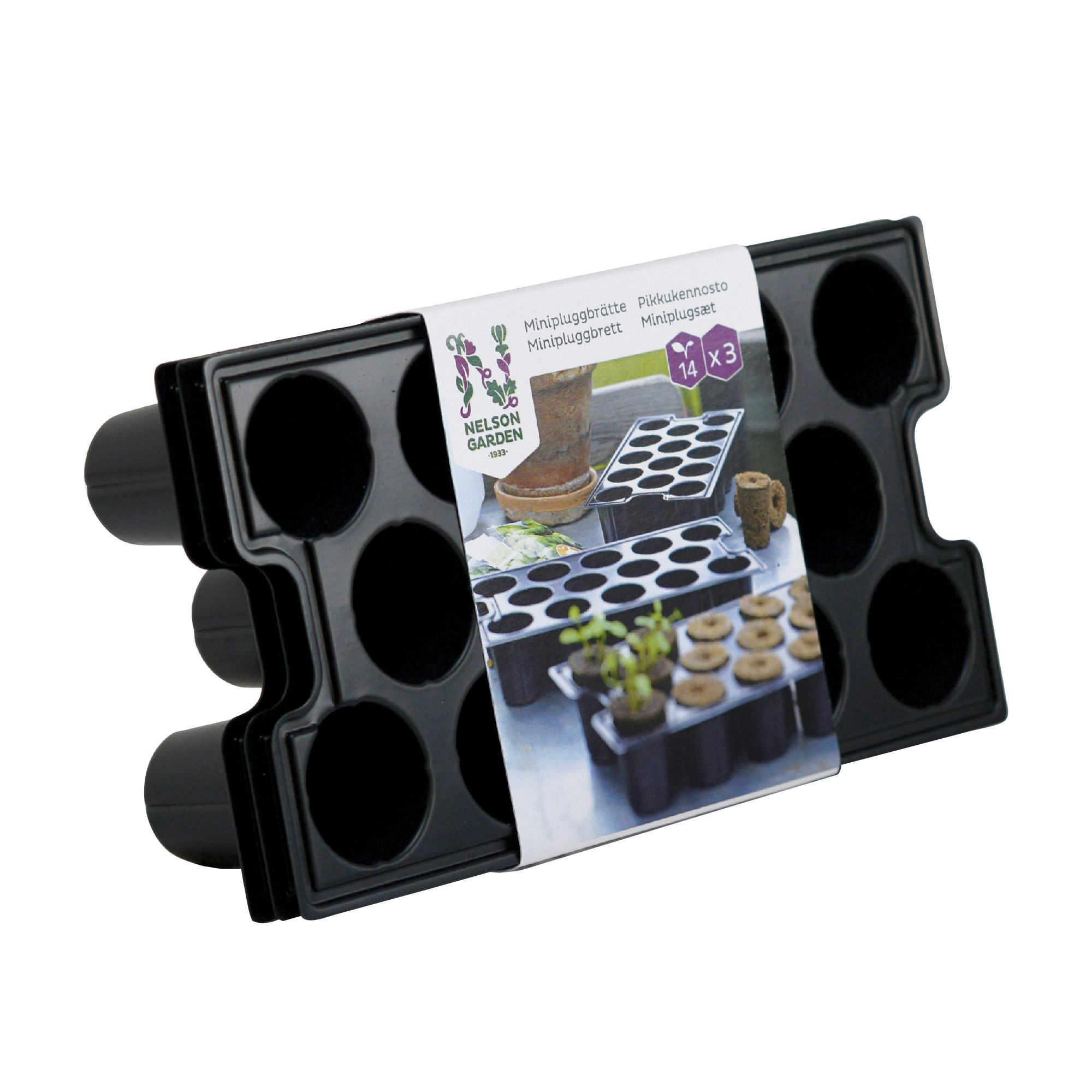 Minipluggbrätte Nelson Garden 3-pack